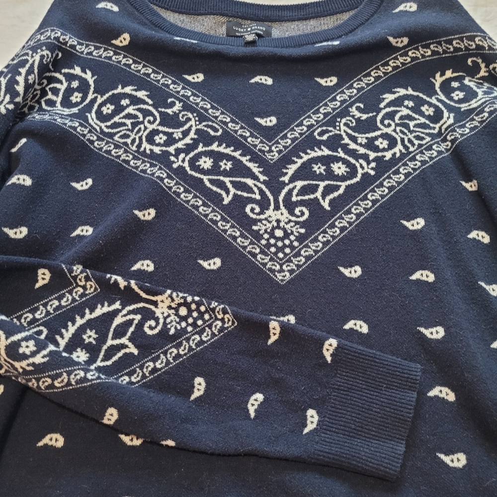 Lucky Brand Paisley print sweater